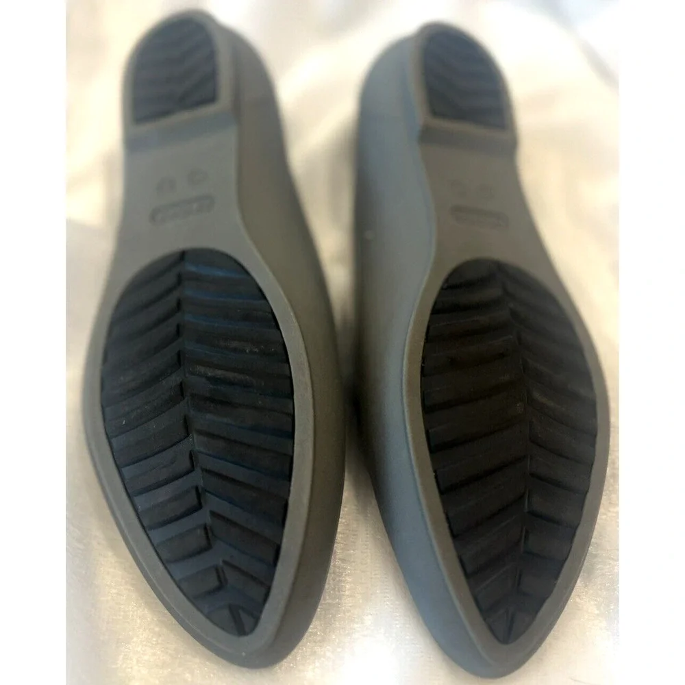 Crocs‎ Womens Eve Iconic Pointed Toe Flats Shoes Size 8 Ballet Slip On Comfort